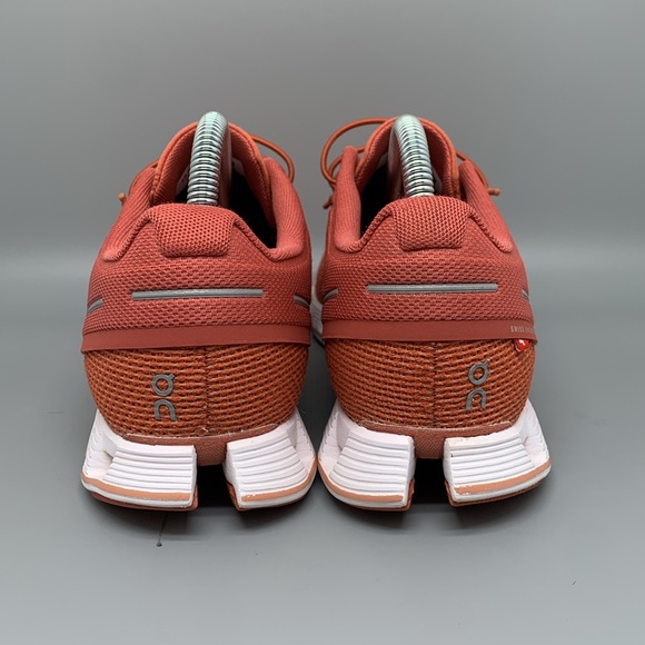 On Running Athletic Shoes in Red and White - Picture 3 of 7